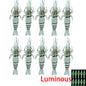 10pcs Wobbler Goods For Fishing Lure Prawn Tackle Artificial Bait Luminous Soft Silicone Carp Trout Winter No Hook Swimbait 4cm
