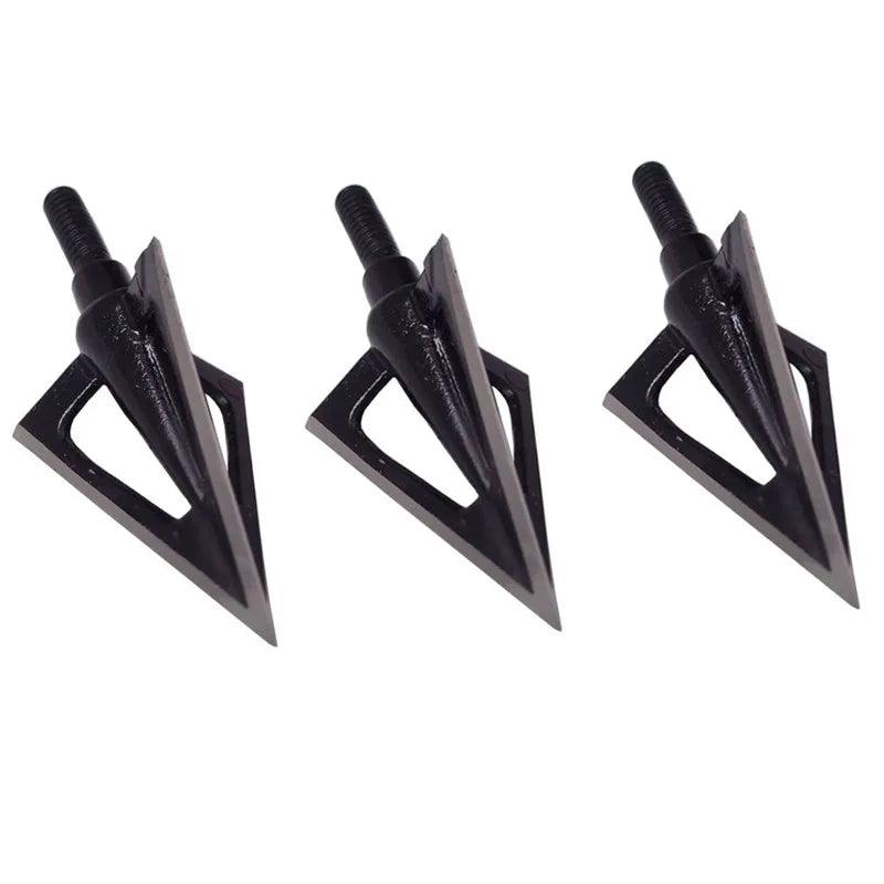 3/6/12pcs 100Gr Archery Blade Arrowhead Stainless Steel Broadhead 3 Blades Target Point Tips Hunting Arrow Accessory - Wild Frontier Gear LLC