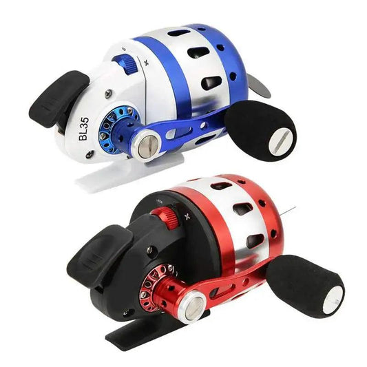 BL35 Aluminium Alloy Slingshot Fishing Reel with 3.6:1 Speed Ratio - Closed Metal Design for Outdoor Hunting and Fishing - Wild Frontier Gear LLC