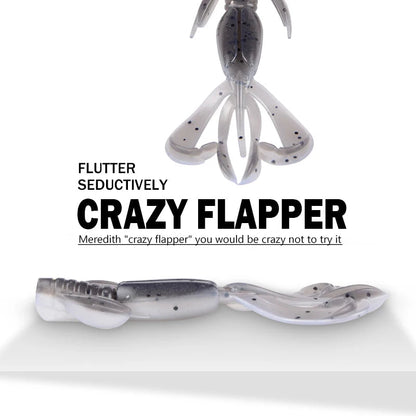 MEREDITH Fishing Lures Crazy Flapper 90mm/6.1g 10pc/Lot Craws Soft Lures Fishing Soft Bait Shrimp Bass Bait Peche Gear Wild Frontier Gear LLC