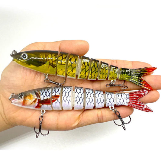 8-Segment Jointed Crankbait Fishing Lures - 10/14cm Sinking Swimbait with Realistic 3D Eyes and Lifelike Motion - Wild Frontier Gear LLC