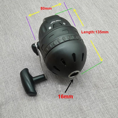 BL45 Large Closed Fishing Reel with 55M 6# PE Line for Outdoor Slingshot Fishing - Wild Frontier Gear LLC