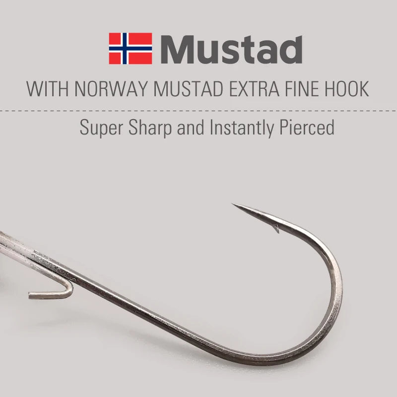 LUREHOLIC 1.8g~10g Big Eyes Jig Head with Mustad Hook Soft Lure Hook Lure Fishing