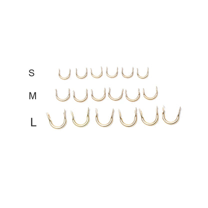 50PCS/Lot Folded U-Shaped Clip Clevises Easy-Spin Solid Brass Fishing Lures Artificial Bait Spinner Outdoor Fishing Accessories