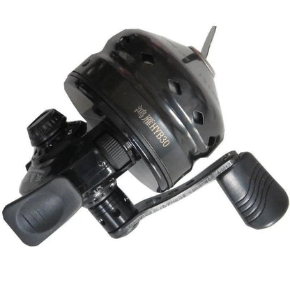TWIN FISH Spincast Fishing Reel with 4.5# PE Line - HYB30 Black, 4+1 BB, 45m Casting Power - Wild Frontier Gear LLC