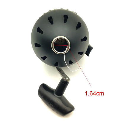 BL45 Large Closed Fishing Reel with 55M 6# PE Line for Outdoor Slingshot Fishing - Wild Frontier Gear LLC