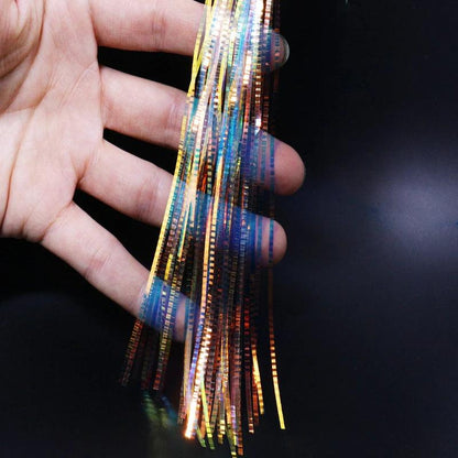 Persuader Saltwater Flashbou Lateral Scale Strands - 1 Pack of Bucktail Spinnerbait Fishing Lure Materials for Fly Tying - Wild Frontier Gear LLC