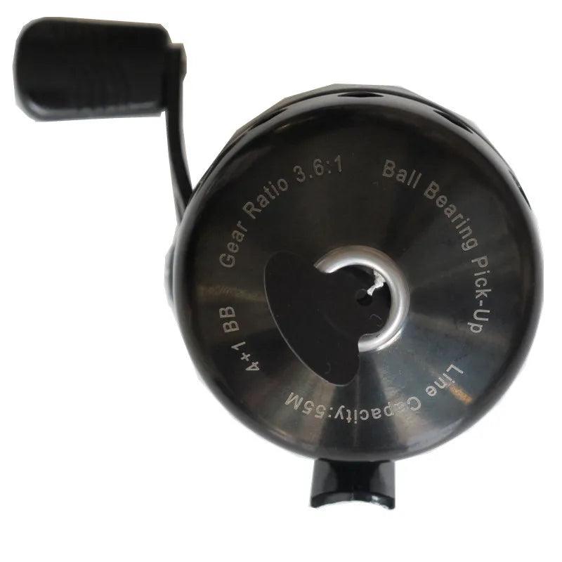 TWIN FISH Spincast Fishing Reel with 4.5# PE Line - HYB30 Black, 4+1 BB, 45m Casting Power - Wild Frontier Gear LLC