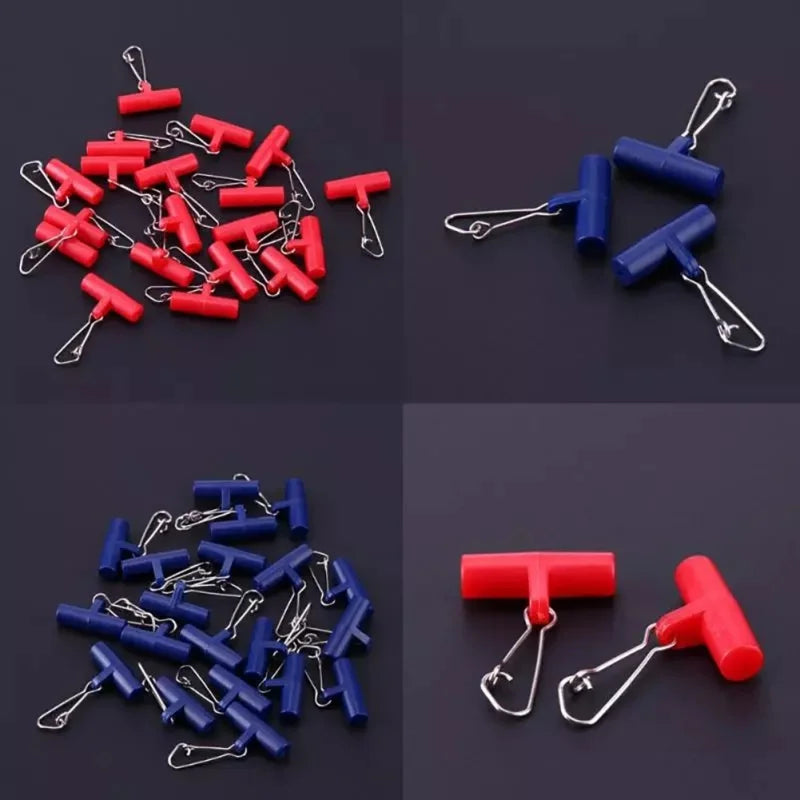 20pc Fishing Terminal Tools Fishing Rig Sinker Holder Clip Snap Weight Slider Saltwater Free Running Rig Bank Fishing Swivel