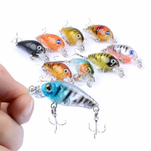 Artificial Minnow Wobblers Crank Fishing Lure 4.5cm 4g Treble Hook for Bass and Carp Fishing - Wild Frontier Gear LLC