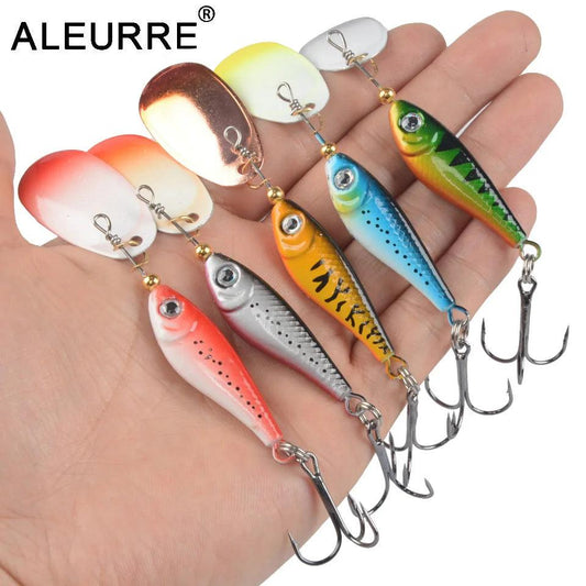 Rotating Metal VIB Spoon Fishing Lure - 12g, 15g, 22g Jigs for Trout and Winter Fishing - Wild Frontier Gear LLC
