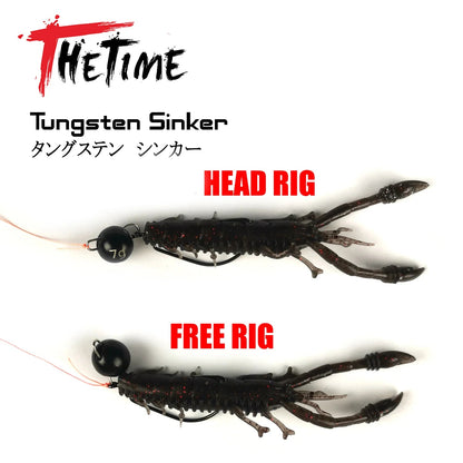 Thetime Tungsten Cheburashka Sinker 1g2g3g5g7g10g14g20g 97% Wolfram Fishing Weights Tackle For Soft Worm Bait Accessories Wild Frontier Gear LLC