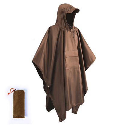 3 In 1 Outdoor Military Waterproof Raincoat Rain Coat Men Raincoat Women Awning From The Rain Motorcycle Rain Poncho Picnic Mat