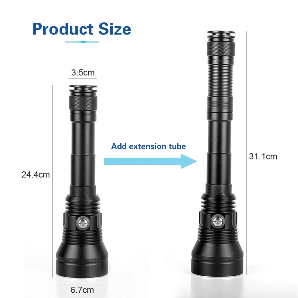 Asafee Diving Flashlight Dive Lamp Waterproof Scuba Torch Light Underwater Deep Lantern Canister Olight  Linterna  Nitecore Wild Frontier Gear LLC