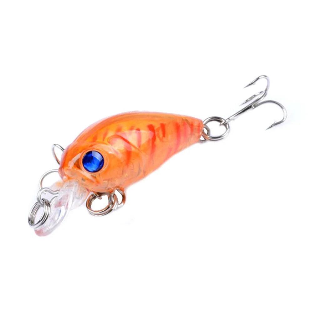Artificial Minnow Wobblers Crank Fishing Lure 4.5cm 4g Treble Hook for Bass and Carp Fishing - Wild Frontier Gear LLC