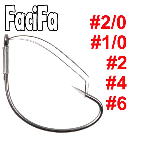 20pcs Weedless Barbed Fishing Hook Wacky Rig Hook High Carbon Steel Bass Single hook