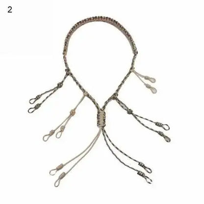 Hunting Duck Call Lanyard Cord Hunter Game Call Lanyard Hunting Decoy Rope with 12 Adjustable Loops Wild Bird Whistle Sling - Wild Frontier Gear LLC