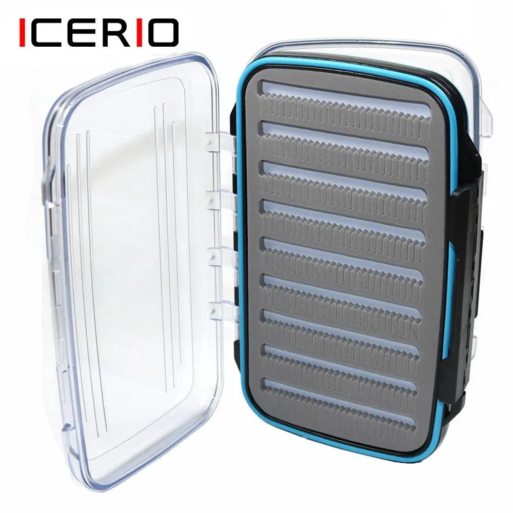 ICERIO 1 Piece Fly Fishing Box Double Face Slit Foam Waterproof Case 186mm*116mm*40mm Nymph Dry Wet Flies Fly Fishing Tackle Box - Wild Frontier Gear LLC