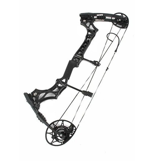 JUNXING M128 High-Performance Compound Bow for Hunting - Adjustable 30-70Lbs Draw Weight, 340 FPS Speed, 30-Inch Axle Length, 7.1-Inch Brace Height - Wild Frontier Gear LLC