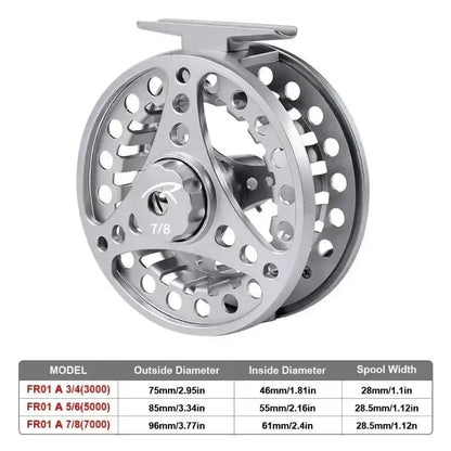 Lightweight Aluminum Alloy Fly Fishing Reels for Trout and Pike - 2+1BB, 1:1 Gear Ratio, Wholesale Options Available - Wild Frontier Gear LLC