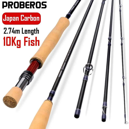 MH Power Carbon Fiber Carp Trout Bass Lure Fly Fishing Rod Ultra-light Spinning Casting Rod 2.7m 4 Sections Distance Throwing - Wild Frontier Gear LLC