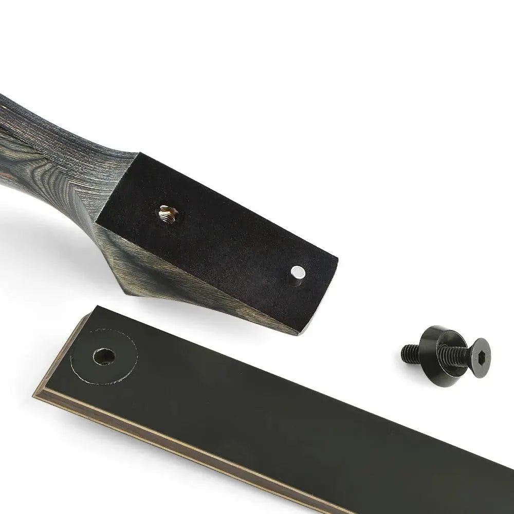 MUCX Black Hunter Traditional Takedown Recurve Bow - Adjustable 20-60lbs for Right/Left Hand Shooting and Hunting - Wild Frontier Gear LLC