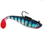 Lure Lead Plating Fish with Hook Soft Bait Fish-Shaped Bionic Artificial Bait Anti-Hook Bottom T Tail Simulation Bait