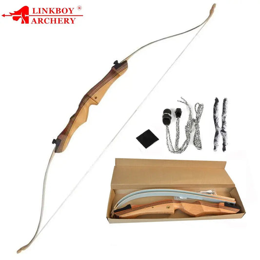 Outdoor Right-Handed Recurve Bow - 48"/68" Wooden Longbow with Adjustable Draw Weights for Archery and Hunting Accessories - Wild Frontier Gear LLC