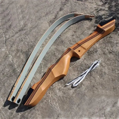 Outdoor Right-Handed Recurve Bow - 48"/68" Wooden Longbow with Adjustable Draw Weights for Archery and Hunting Accessories - Wild Frontier Gear LLC