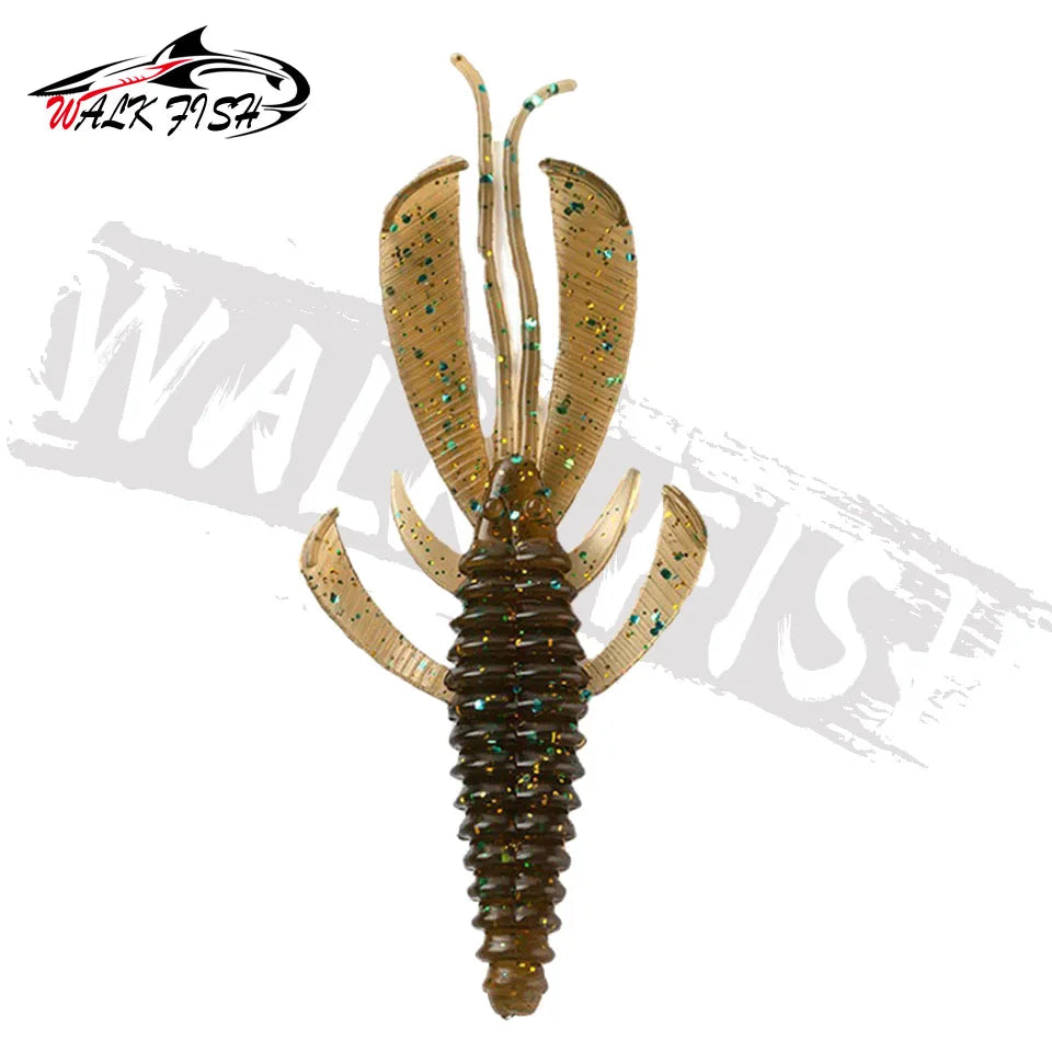 WALK FISH 8PCS Crazy Flapper Fishing Lures 90mm 3g Soft Lure Fishing Lures Soft TPR Baits Shrimp Bass Peche Gear Fishing Tackle Wild Frontier Gear LLC