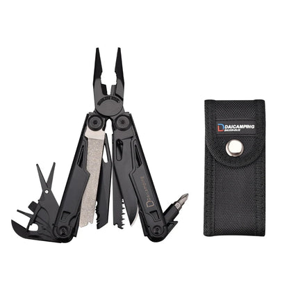 Daicamping DL12 Outdoors Stripper Camping Gear Multi Pliers Multifunctional 7CR17MOV Folding Knife Tools Multitool Clip Clamp Wild Frontier Gear LLC