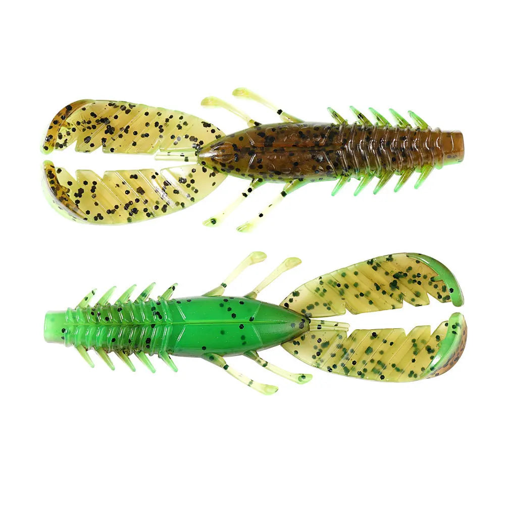 SUNMILESUNMILE 8pcs 75mm2.95inch Craw Baits Floating Shrimp Softbait Soft Lure Wobbler Bass Baits Artificial Pesca Wild Frontier Gear LLC