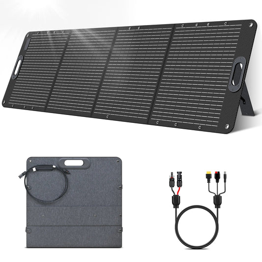 200W ETFE Flexible Foldable Solar Panel 100W Camping Portable Folding Solar Panel Kit High Efficience Travel&Phone&Boat&RV 20.5V Wild Frontier Gear LLC