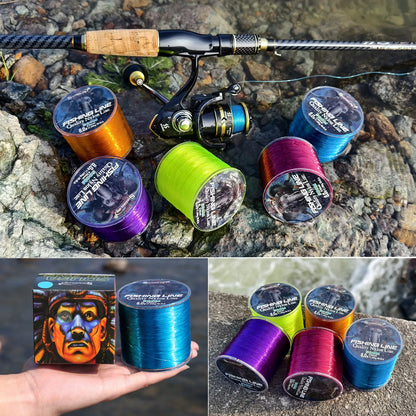 Sougayilang 500m Nylon Fishing Line Monofilament 0.14-0.50mm Max Drag 38LB Superior Material Smooth Line for Seawater Freshwater