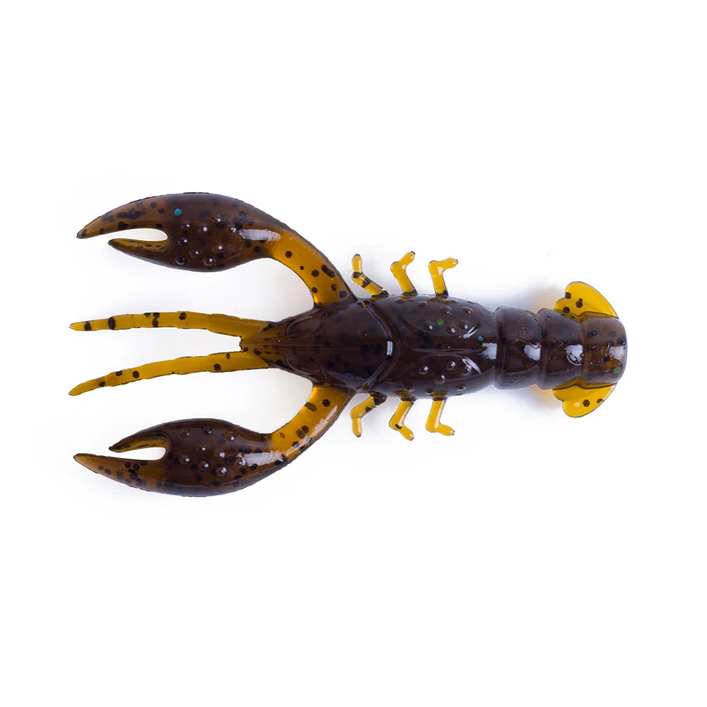 Hanlin Floating 65mm 4g Crawfish Larvae Soft Silicone Bait Jigs Wobbler Worms Fishing Lures Artificial Swimbait Bass Pike Tackle Wild Frontier Gear LLC