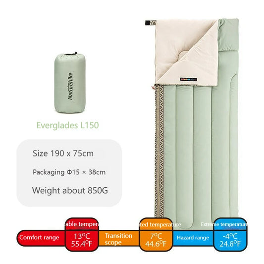 Naturehike Cotton Sleeping Bag Outdoor Camping Single Autumn And Winter Warm And Thick Breathable Sleeping Bag