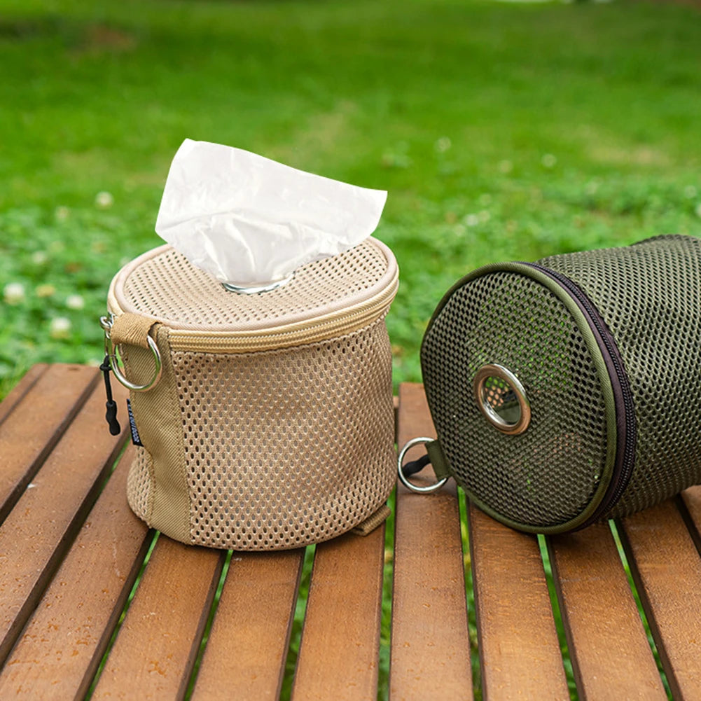 Portable Roll Paper Storage Bag with Hook Hanging Napkin Holder Toilet Paper Storage Box for Outdoor Camping Hiking Wild Frontier Gear LLC