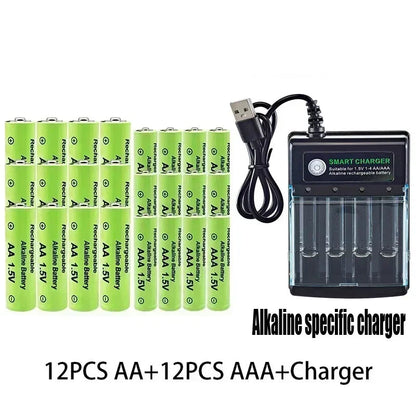 Original Rechargeable Battery 1.5V AA9800mAh+AAA8800mAh+Charger for Computer Clock Radio Video Game Digital Camera AA AAAbattery Wild Frontier Gear LLC