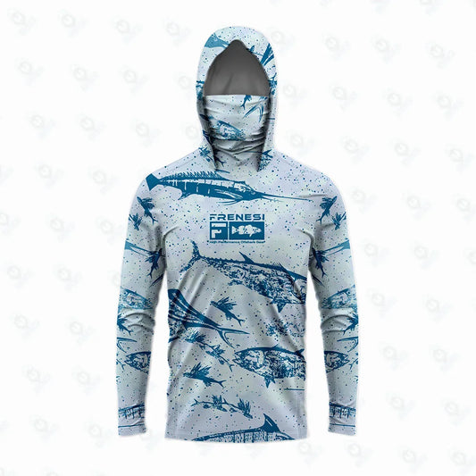 Frenesi Long Sleeve Fishing Hoodie Men Anti-UV Sun Protection Clothes Fish Hooded Shirt Hunting Jungle Camouflage Tops New - Wild Frontier Gear LLC