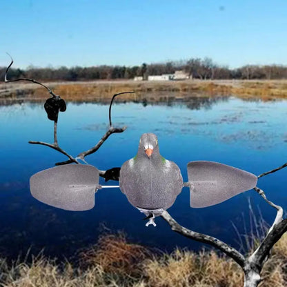 Hunting Pigeon Motion Decoy Simulation Bait Wind Decoy With Movable Wings For Garden Decor Yard Ornament For Hunting