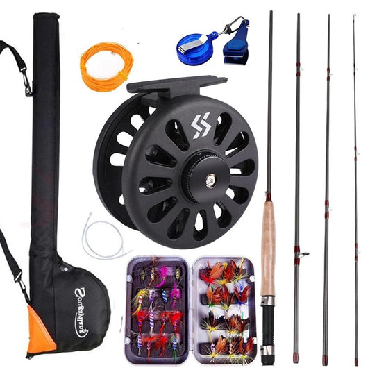 Sougayialng Fly Fishing Rod Set 2.7M 8.86FT #5/6 Fly Rod and Fly Reel with Fishing Bag Line Accessories Lures Box Combo - Wild Frontier Gear LLC