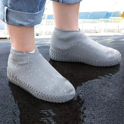 1Pair Waterproof Non-slip Silicone Shoe High Elastic Wear-resistant Men Rain Boots for Outdoor Rainy Day Reusable Shoe Cover - Wild Frontier Gear LLC