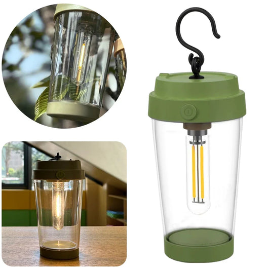 Waterproof LED Camping Lantern Battery Powered Night Light Outdoor Portable Lights 2 Mode for Outdoor Indoor for Camping Hiking
