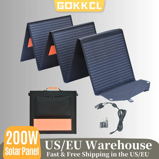 200W Portable Solar Panel Waterproof Foldable Solar Charger for Outdoor Camping RV Boat Emergency Backup Power Wild Frontier Gear LLC