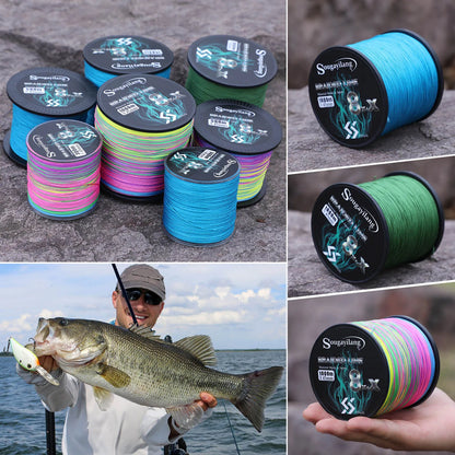 Sougayilang New 9 Strands PE Fishing Line Raid Fishing Line 300M 500M 1000M Multifilament Fishing Wire Carp Fishing Line Tool