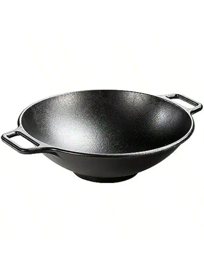 Lodge BOLD 14 Inch Seasoned Cast Iron Wok; Design-Forward Cookware Wild Frontier Gear LLC