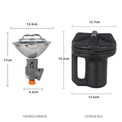 Outdoor Portable Mini Heater Winter Camping fishing tent Stove Gas Burner Heating Survival Equipment Windproof Stainless Steel Wild Frontier Gear LLC