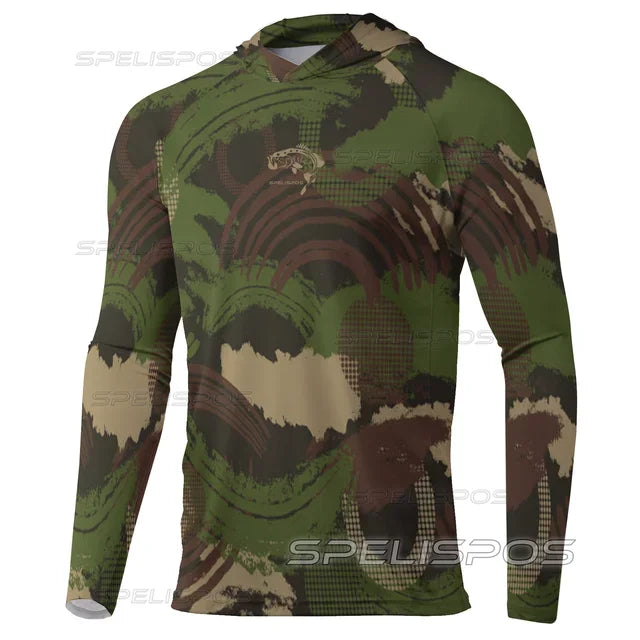 Hoodies Fishing Shirts UPF 50+ Anti-UV Yacht Sea Fish Maillot Beach Gear Lightweight Breathable Angling Tops Wear Running Hood - Wild Frontier Gear LLC