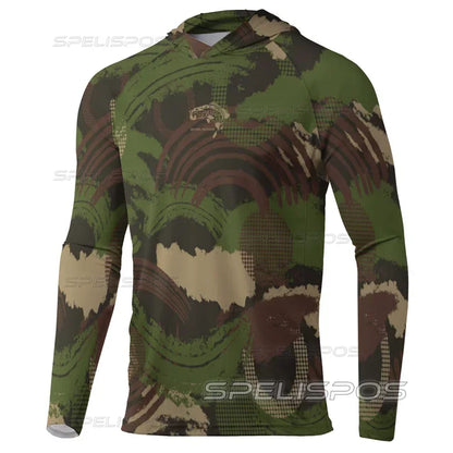 Hoodies Fishing Shirts UPF 50+ Anti-UV Yacht Sea Fish Maillot Beach Gear Lightweight Breathable Angling Tops Wear Running Hood - Wild Frontier Gear LLC