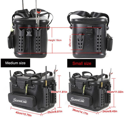 20/28L Portable Fishing Barrel Box EVA Fishing Bag Rod Bait Reel Fish Storage Bag Single Shoulder Bag Hook Lure Luya Handbag - Wild Frontier Gear LLC